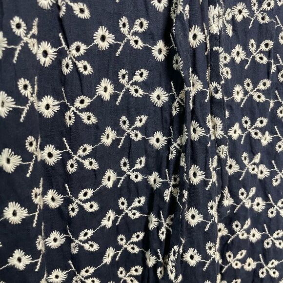 Gianni Bini Navy Blue Lined Eyelet Dress Small - Picture 14 of 14